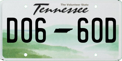 TN license plate D0660D