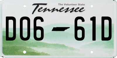TN license plate D0661D