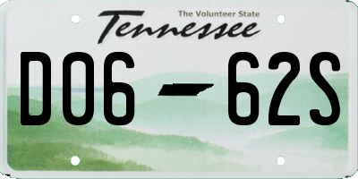 TN license plate D0662S
