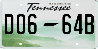 TN license plate D0664B