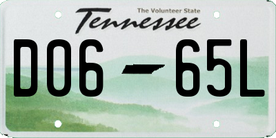 TN license plate D0665L