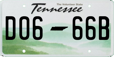 TN license plate D0666B