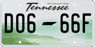 TN license plate D0666F