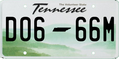 TN license plate D0666M