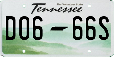 TN license plate D0666S