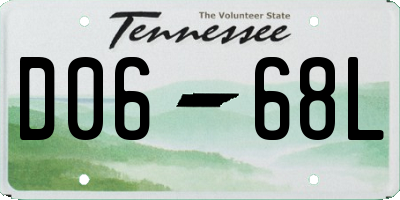 TN license plate D0668L