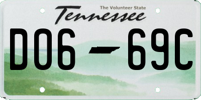 TN license plate D0669C