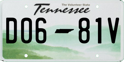 TN license plate D0681V