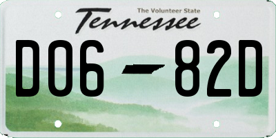 TN license plate D0682D