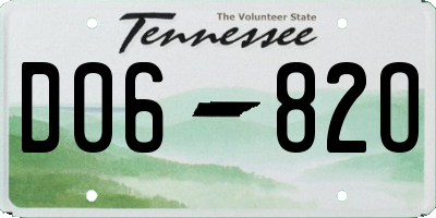 TN license plate D0682O