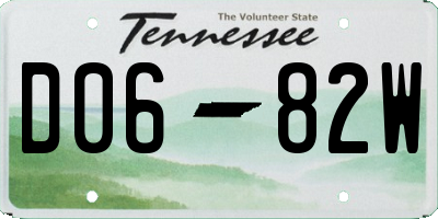 TN license plate D0682W