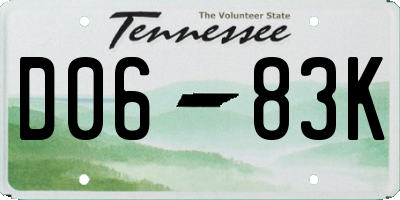 TN license plate D0683K