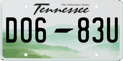 TN license plate D0683U