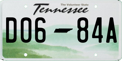 TN license plate D0684A