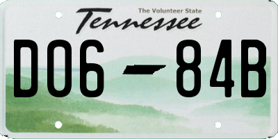 TN license plate D0684B