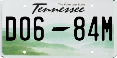 TN license plate D0684M