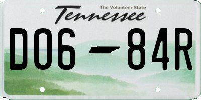 TN license plate D0684R