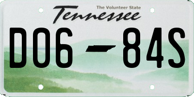 TN license plate D0684S