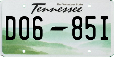TN license plate D0685I