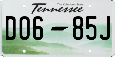 TN license plate D0685J