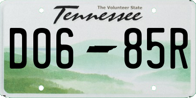 TN license plate D0685R