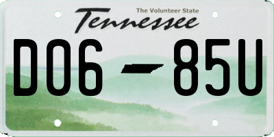 TN license plate D0685U
