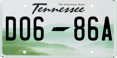 TN license plate D0686A
