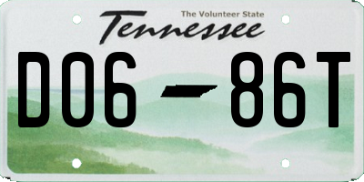 TN license plate D0686T