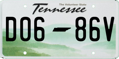 TN license plate D0686V