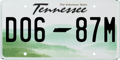 TN license plate D0687M