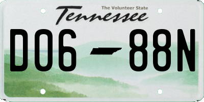 TN license plate D0688N