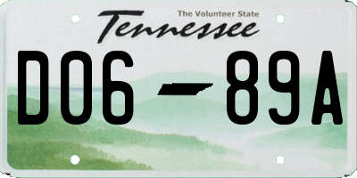 TN license plate D0689A