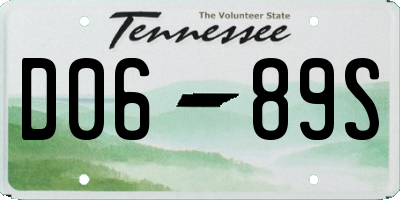 TN license plate D0689S