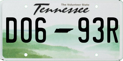 TN license plate D0693R