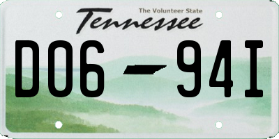TN license plate D0694I