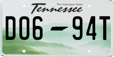 TN license plate D0694T