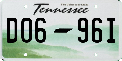 TN license plate D0696I