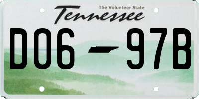 TN license plate D0697B