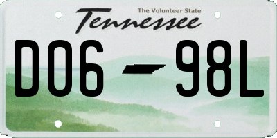 TN license plate D0698L