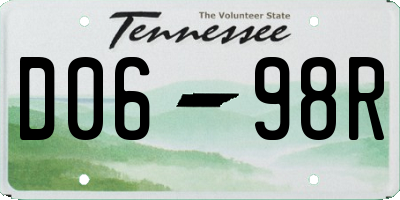 TN license plate D0698R