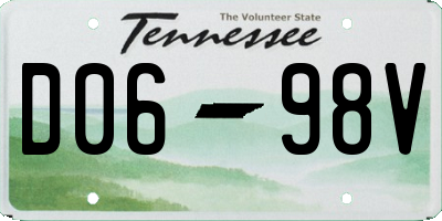TN license plate D0698V