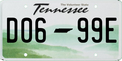 TN license plate D0699E
