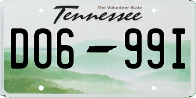 TN license plate D0699I