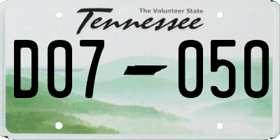 TN license plate D0705O