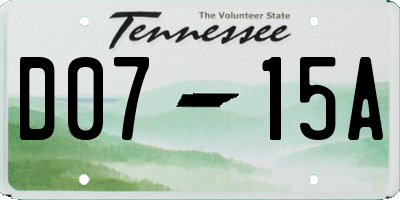TN license plate D0715A