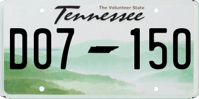 TN license plate D0715O