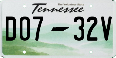 TN license plate D0732V
