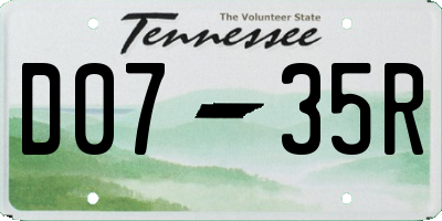 TN license plate D0735R