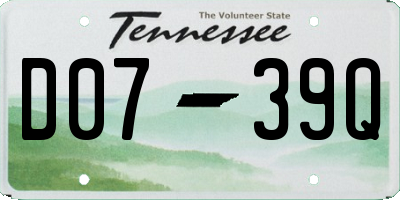 TN license plate D0739Q
