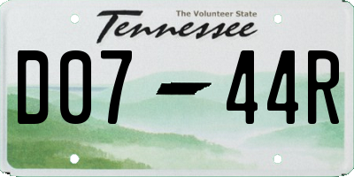 TN license plate D0744R